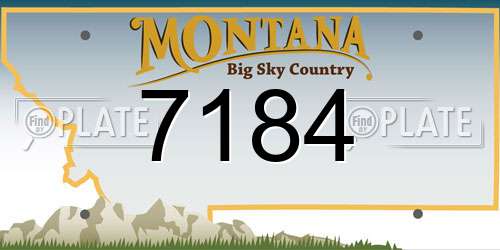 7184 Montana License Plate