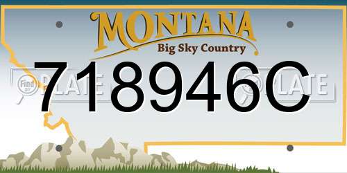 718946C Montana License Plate
