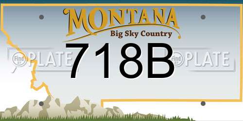 718B Montana License Plate