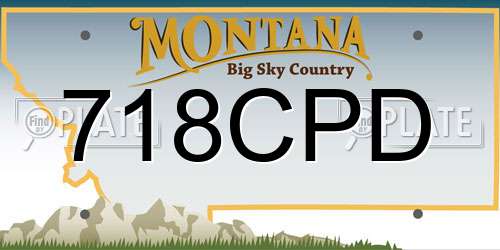 718CPD Montana License Plate