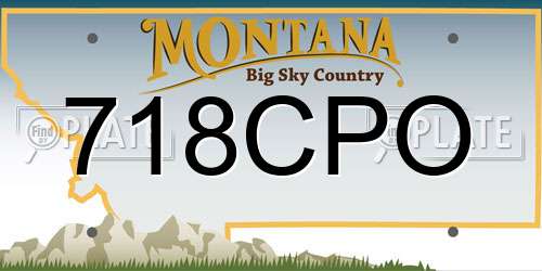 718CPO Montana License Plate