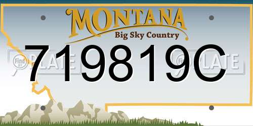 719819C Montana License Plate