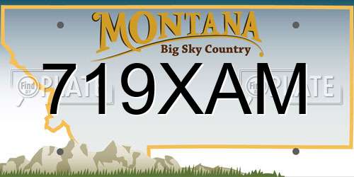 719XAM Montana License Plate