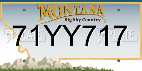 71YY717 Montana License Plate