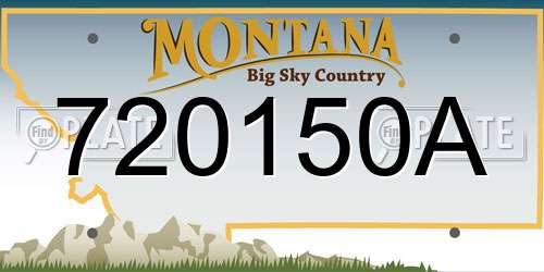 720150A Montana License Plate