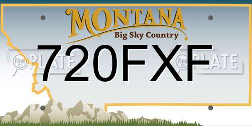 720FXF Montana License Plate