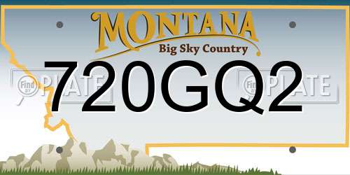 720GQ2 Montana License Plate