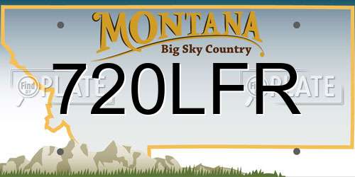 720LFR Montana License Plate