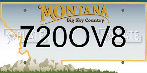 720OV8 Montana License Plate