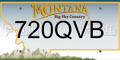 720QVB Montana License Plate