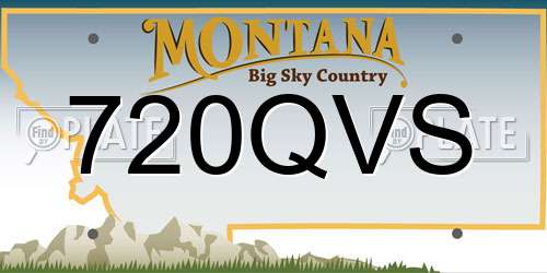 720QVS Montana License Plate