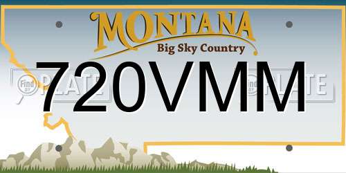 720VMM Montana License Plate