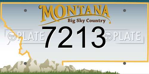 7213 Montana License Plate