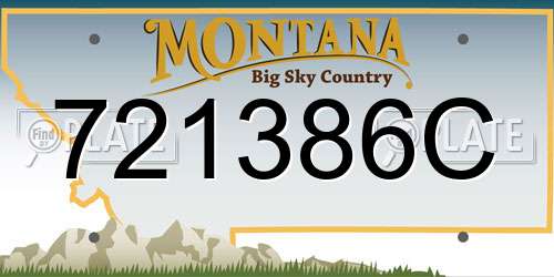 721386C Montana License Plate