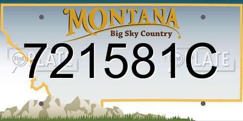 721581C Montana License Plate