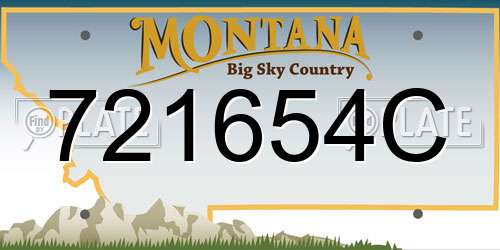 721654C Montana License Plate