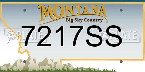 7217SS Montana License Plate