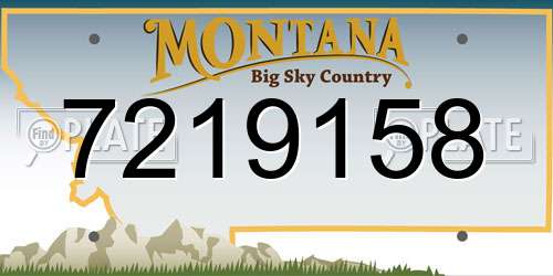 7219158 Montana License Plate