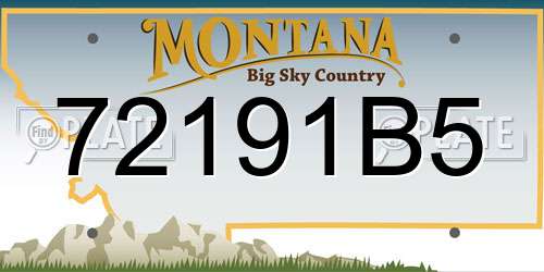 72191B5 Montana License Plate
