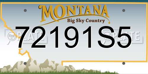 72191S5 Montana License Plate