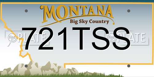 721TSS Montana License Plate