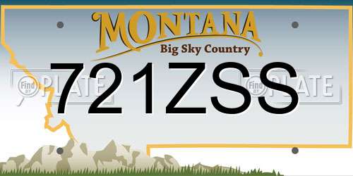 721ZSS Montana License Plate