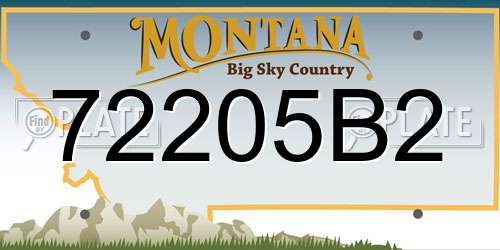 72205B2 Montana License Plate