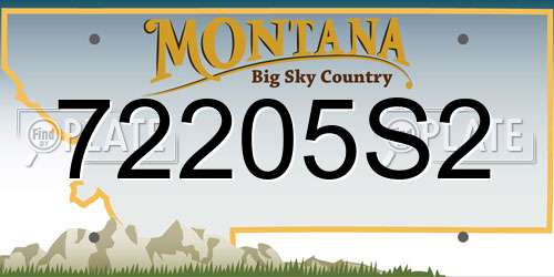 72205S2 Montana License Plate
