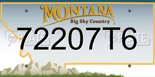 72207T6 Montana License Plate
