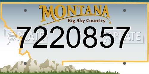 7220857 Montana License Plate