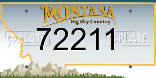 72211 Montana License Plate