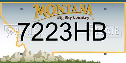 7223HB Montana License Plate