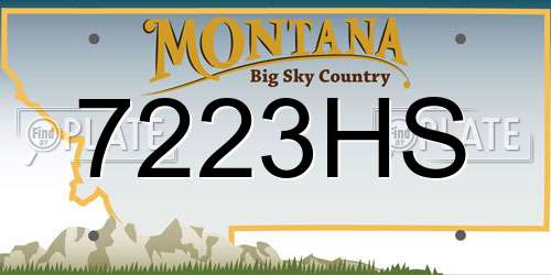 7223HS Montana License Plate