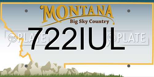 722IUL Montana License Plate
