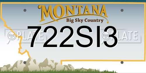 722SI3 Montana License Plate