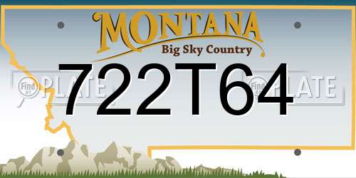 722T64 Montana License Plate