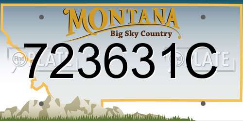 723631C Montana License Plate