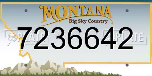 7236642 Montana License Plate