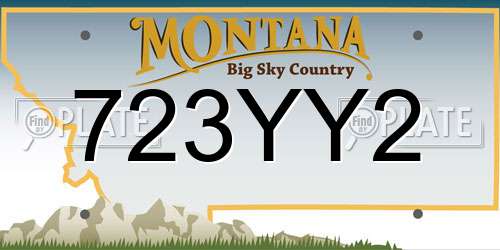 723YY2 Montana License Plate