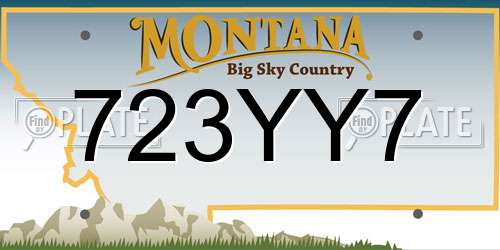 723YY7 Montana License Plate