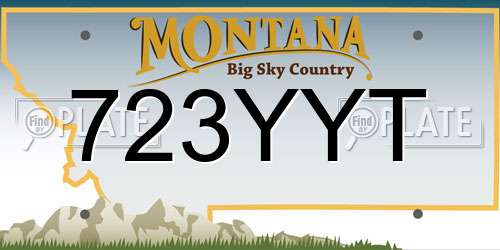 723YYT Montana License Plate