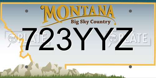 723YYZ Montana License Plate