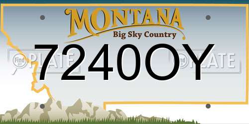7240OY Montana License Plate