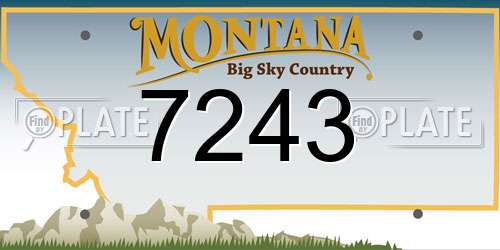 7243 Montana License Plate