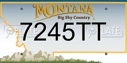 7245TT Montana License Plate