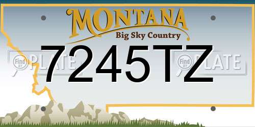 7245TZ Montana License Plate