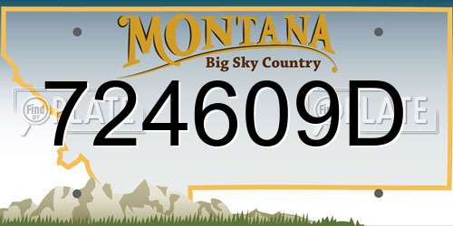 724609D Montana License Plate