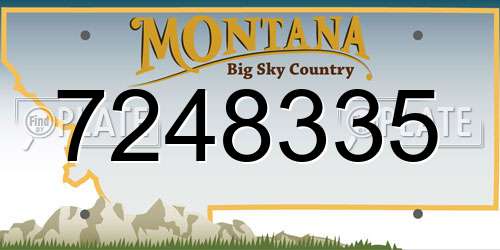 7248335 Montana License Plate