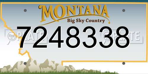 7248338 Montana License Plate