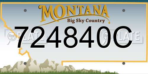 724840C Montana License Plate